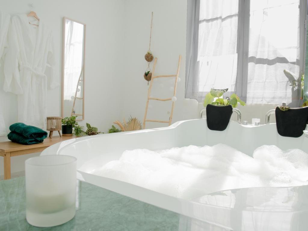 Evasion Tropicale - Studio Avec Spa, Cosy Et Renove Au Coeur De Soissons - 2 Pers 外观 照片